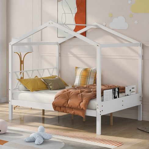 Full Size Wood House Bed Frame With Storage Space-modernluxe : Target