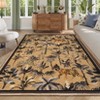 Tiger and Leopard Area Rug for Living Room Washable Non Slip Low Pile Rugs Botanical Jungle Animal Print Stain Resistant Floor Cover for Bedroom - 3 of 4