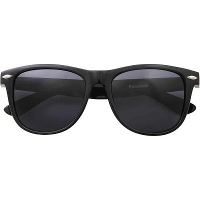 grinderPUNCH XL Polarized Large Sunglasses  Men's Big Wide Head Black  100% UV400 (Black)