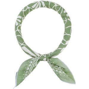 INSPIRE CHIC Women's Floral Printed Blended Cotton Small Square Neck Scarves 21.7x21.7" 1Pc - 1 of 4