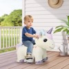 Infans 6V Electric Animal Ride On Toy Unicorn Kids Plush Ride-on w/ Music & Handlebars - 2 of 4