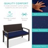 Best Choice Products 2-Person Outdoor Wicker Bench Garden Patio Porch Furniture w/ 700lb Capacity, Cushion - 3 of 4