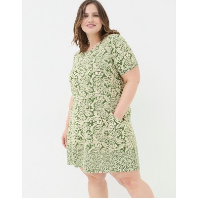 Plus Size Simone Damask Floral Jersey Dress : Plus Size Simone Damask ...