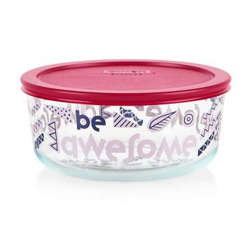 Pyrex 7 Cup Round Glass Food Storage Container - Be Awesome