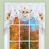 Collections Etc Embroidered Sunflower Bouquet Drapes with Tiebacks Included - 2 of 3