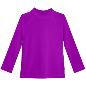 City Threads USA-Made Recycled Nylon Girls UPF 50+ Long Sleeve Rashguard - 1 of 4