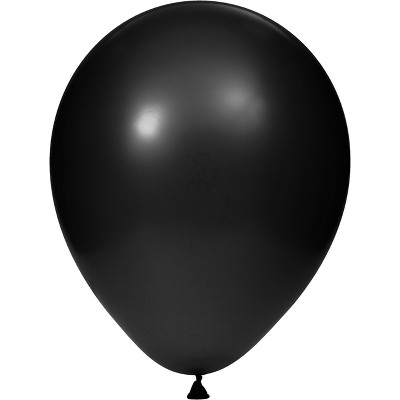 15ct Black Latex Balloons Black