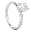 Pompeii3 2 1/4CT Oval Moissanite & Lab Created Diamond Engagement Ring White or Yellow Gold - 2 of 4