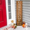 39" Halloween “Unwelcome" Porch Sign, Natural Color - 2 of 4