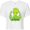 Women's - Marvel - Groot Go Green St. Patricks Day Cropped Graphic T-Shirt - 2 of 4