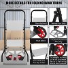 2-in-1 Folding Hand Truck & 2-Step Ladder 220 LBS Load Collapsible Trolley Cart - 4 of 4