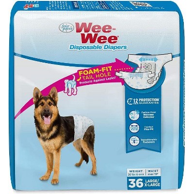 Four Paws Wee Wee Disposable Diapers Large : Target
