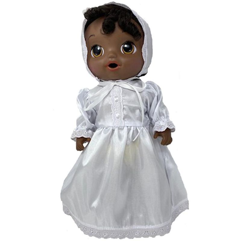 Doll Clothes Superstore Communion Christening Wedding Dress Fits Some Baby Alive And Little Baby Dolls, 2 of 5