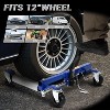 Car Dolly Jack Set of 4, 1500LBS Car Wheel Dolly, Heavy Duty Rollers with Foot Pedal, Hydraulic Jack, for Tire Auto Repair Moving - 2 of 4