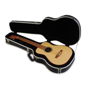 SKB cases Hardshell Guitar Travel Case for Baby Taylor or Martin LX Models, Molded In Bumpers for Protection, Plush Lined Interior and Latches, Black - 1 of 4