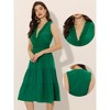 Allegra K Women's Casual Sleeveless V Neck Lace Trim Tiered Midi Tank Sundresses - 2 of 4
