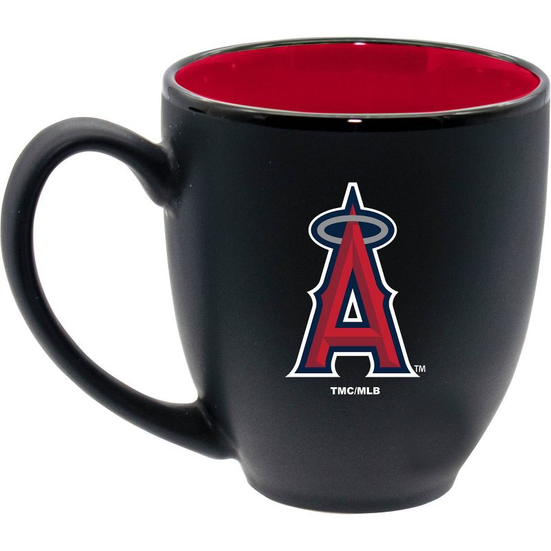 MLB Los Angeles Angels 15oz Inner Color Black Coffee Mug, 1 of 4