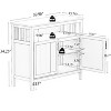 NicBex Sideboard Buffet Cabinet with Open Storage Modern Console Cabinet with 2 Shelves & 2 Doors for Living Room,White - 3 of 4