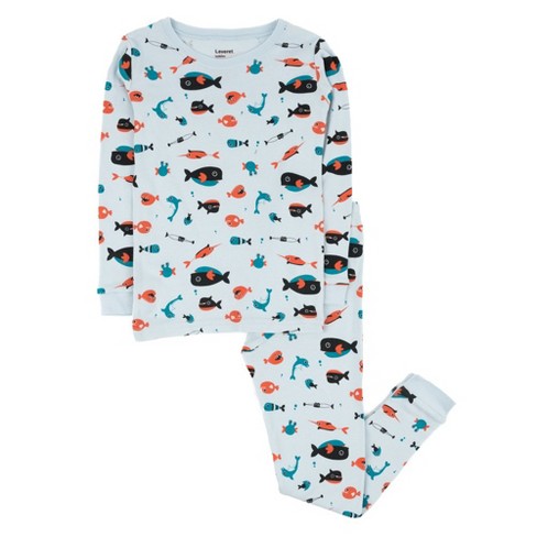 Leveret Two Piece Cotton Pajamas Sharks Light Blue 2 Year : Target