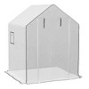 NicBex 55"x56.25"x74.75" Greenhouse with Mesh Door and Vent Windows, UV protective for Growing Flowers, Herbs, Vegetables, Saplings, White - 2 of 4