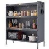 3 Tier Pantry Storage Cabinet, 43" Freestanding Bakers Rack, Metal Kitchen Food Storage Cabinet, Microwave Rack for Kitchen Dining Room - 2 of 4