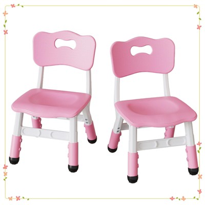Kids Chairs - 3 Level Height Adjustable Plastic Preschool Chairs with Non-Slip Pads