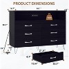 WhizMax 49.1''  Wooden Dressers， TV Stand with Charging Station & LED Light, Modern Chest of Drawers, Storage Cabinet With 6 Drawers - 2 of 4