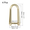 Unique Bargains DIY Bag Purse Zinc Alloy Buckle U Shape D-Rings Screw in Shackle 4 Pcs 1.77" - 2 of 4