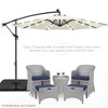 Best Choice Products 10ft Solar LED Offset Hanging Outdoor Market Patio Umbrella w/ Adjustable Tilt - 2 of 4
