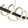 Possini Euro Design Allen 39 1/4" Modern Pendant Ceiling Light Fixture Dining Room Over Table Kitchen Island Hanging LED Gold and Matte Black Finish - 3 of 4