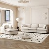 3-Piece Modular Chenille Upholstered Sofa Set with Single Sofa and Movable Ottoman - 2 of 4