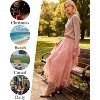 Women's Tulle Fairy Midi Skirt - A-Line Tiered Long Skirt with High Elastic Waist Blush Pink - 3 of 4