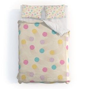 Deny Designs Marufemia Colorful Pastel Tennis Balls Kids' Duvet and Sham Set Pink - 1 of 4