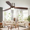 Wanze of Ocean 52 In. 3-Blade Wood Indoor Ceiling Fan with Light and Remote, Dimmable, Reversible DC Motor, Memory Function - 2 of 4