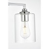 Elegant Lighting Mayson 3 light Chrome and Clear Bath Sconce - 4 of 4