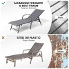 Crestlive Products Set of 2 Outdoor Lounger Aluminum Frame Chaise Lounge Chairs with Arms & 5 Adjustable Recline Positions - 3 of 4