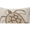 C&F Home 16" x 16" Natural Turtle Hand Beaded Throw Pillow - 2 of 4
