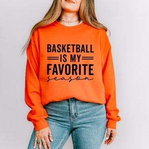 Simply Sage Market Women's Graphic Sweatshirt Basketball Is My Favorite Season - 1 of 3