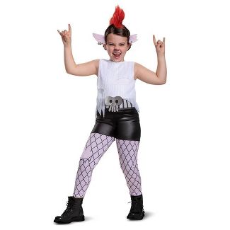 Kids' Trolls World Tour Queen Barb Deluxe Halloween Costume Jumpsuit with Headpiece S (4-6x)