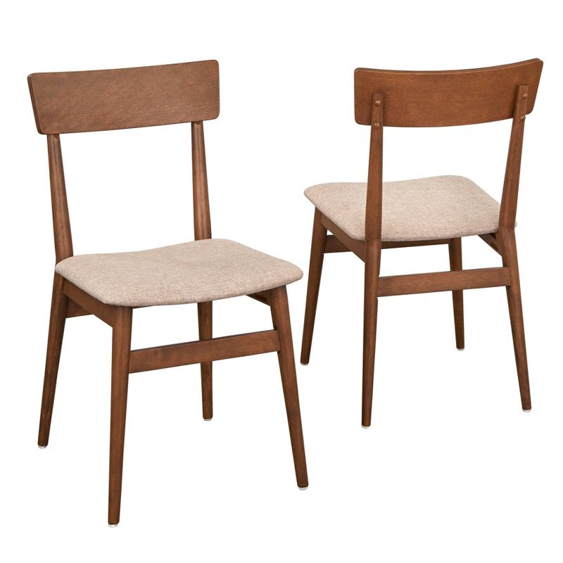 Set of 2 Newington Mid-Century Dining Chairs Walnut/Mocha - Lifestorey, 6 of 7