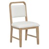 CAVINAS Round Dining Table Set for 4 Retro Dining Set with Radial Wood Grain Design and 4 Chairs for Kitchen - 3 of 4