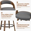 Gikpal Bar Stools, 26" Counter Height Barstools with Bentwood Legs, Swivel Counter Stools with Back, Modern Faux Leather Upholstered Bar Chairs - 4 of 4