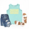 The Juniper Shop Chasing Sunshine Block Distressed Youth Tank Top - 2 of 4