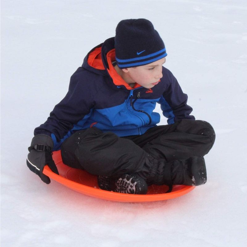 Paricon 626-B Flexible Flyer Round Flying Saucer Disc Racer Polyethylene Snow Sled Toboggan, for Ages 4 and Up, 26 Inch Diameter, 4 of 7