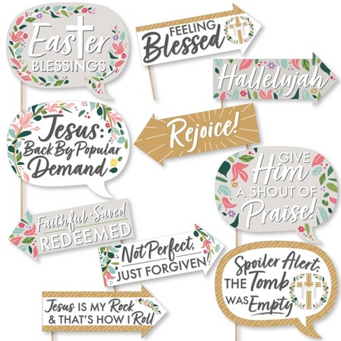 Big Dot Of Happiness Funny Religious Easter - Christian Holiday Party Photo  Booth Props Kit - 10 Piece : Target