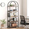 Arched Bookshelf 5 Tier Bookcase 70.87"in Modern Bookcase Display Rack Tall Standing Shelf with anti-tipping kit - 4 of 4