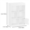 YONWAY Kids Bookcase, Bookshelf with 6 Compartments, Freestanding Shelves and Cube Organizer, for Bedroom Living Room Office Closet School in White - 3 of 4