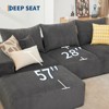 Modular L-Shaped Cloud Sofa – 110" Convertible Chenille Sectional w/Ottomans, Washable & No Assembly - 4 of 4