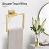 YACVCL-Brushed Gold Bathroom Hardware Set 10 Pieces Towel Bar Set,Stainless Steel Towel Holder Set for Bathroom,Wall Mounted 23.6 Inch Towel Rack Set - 3 of 4