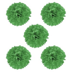Unique Bargains Decorative Reusable Party Wedding Tissue Pom Poms Flowers 5 Pcs - 1 of 4